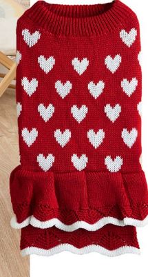 Festive Princess Dress Sweater for Dogs – Holiday & Christmas