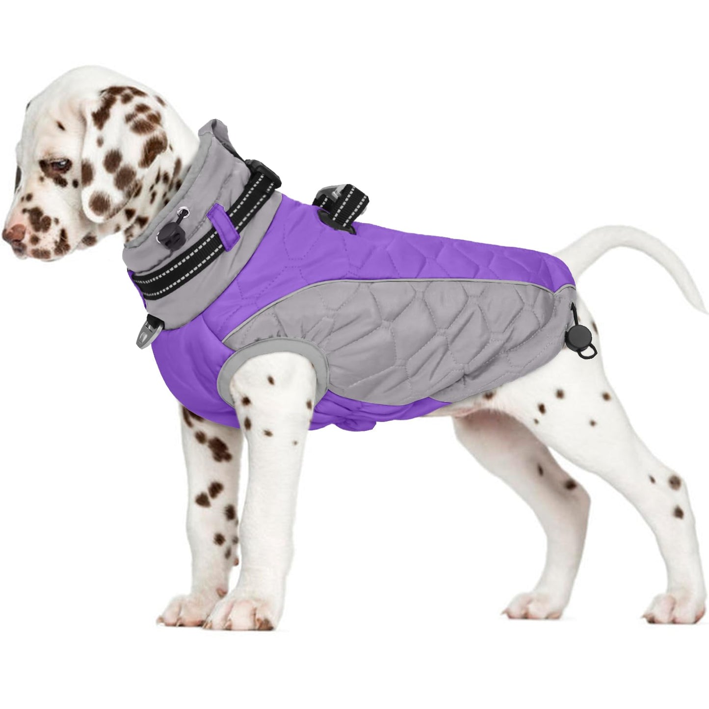 CAREUPET Waterproof Turtleneck Dog Winter Coat