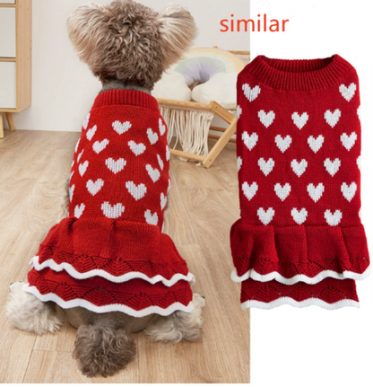 Festive Princess Dress Sweater for Dogs – Holiday & Christmas
